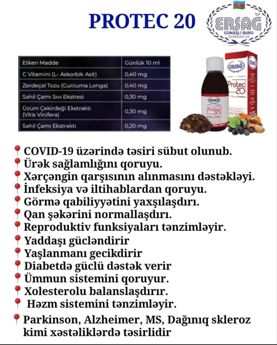 Qida əlavəsi Ersağ Protec 20