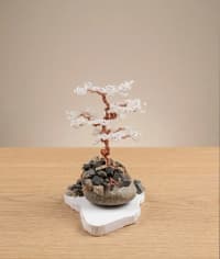 Əl işi muncuq və məftildən dekorativ bonsai ağacı suveniri — şəkil 1
