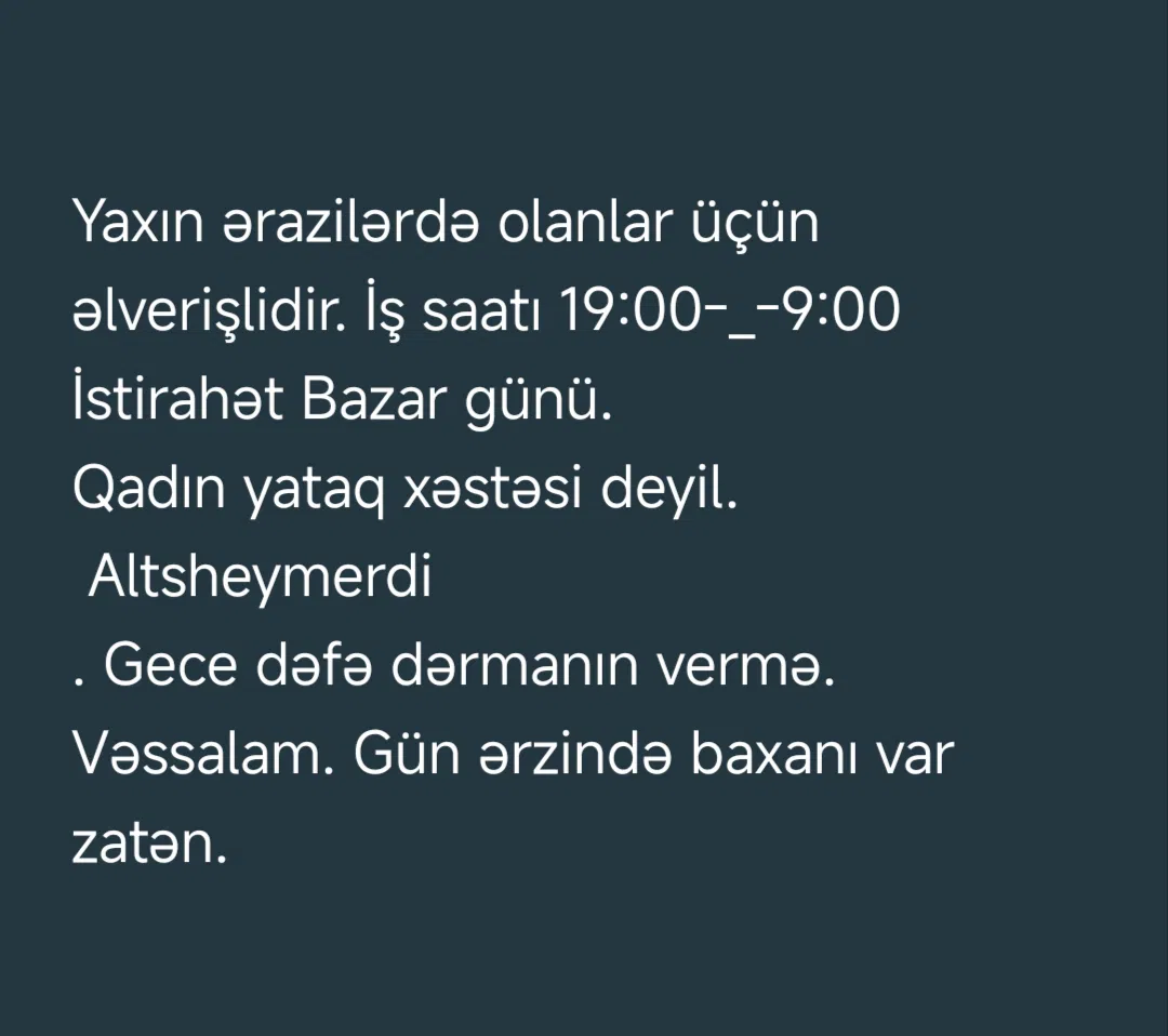 Yaşlı baxıcısı iş elanı — şəkil 1