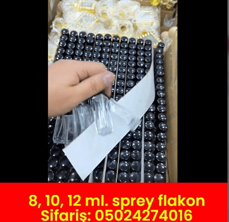 8-10-12 ml. sprey başlıqlı şüşə flakonlar - Tenderyard