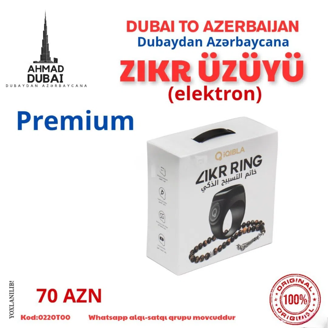 Elektron zikr üzüyü, sensor ekranlı — şəkil 1