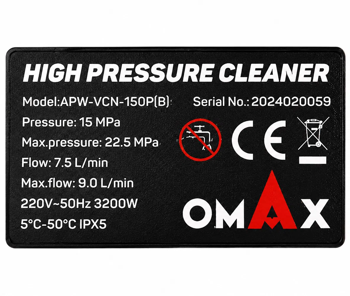 Omax Yüksək Təzyiqli Yuyucu 3200 Vt, 225 Bar — şəkil 5