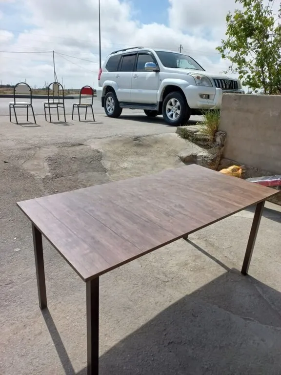 Rectangular garden table, Brown color - Tenderyard
