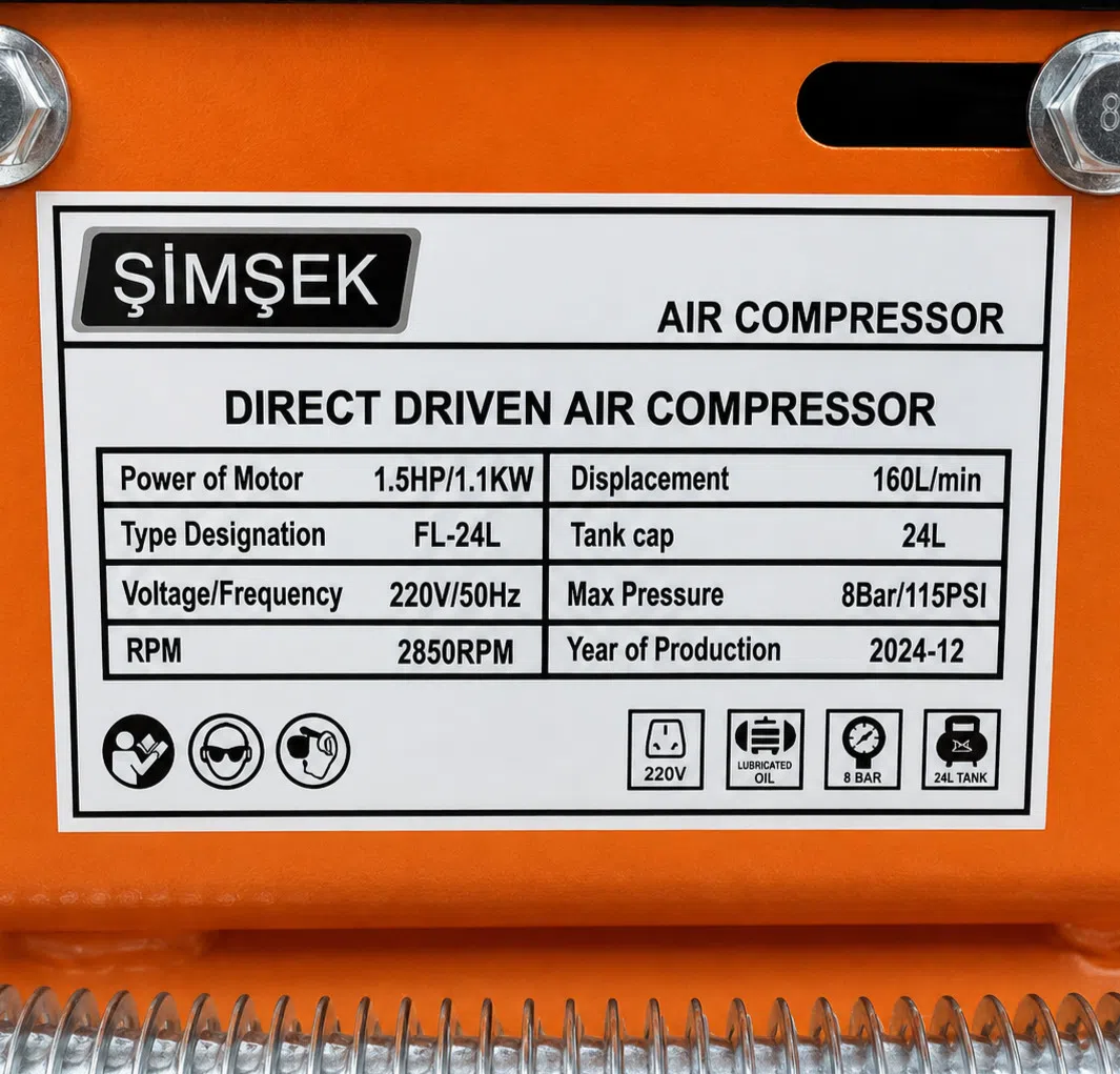 Şimşek FL-24L Hava Kompressoru 24L — şəkil 2