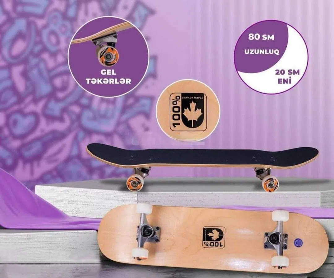 Profesional Skateboard - 7 Qat Palıd