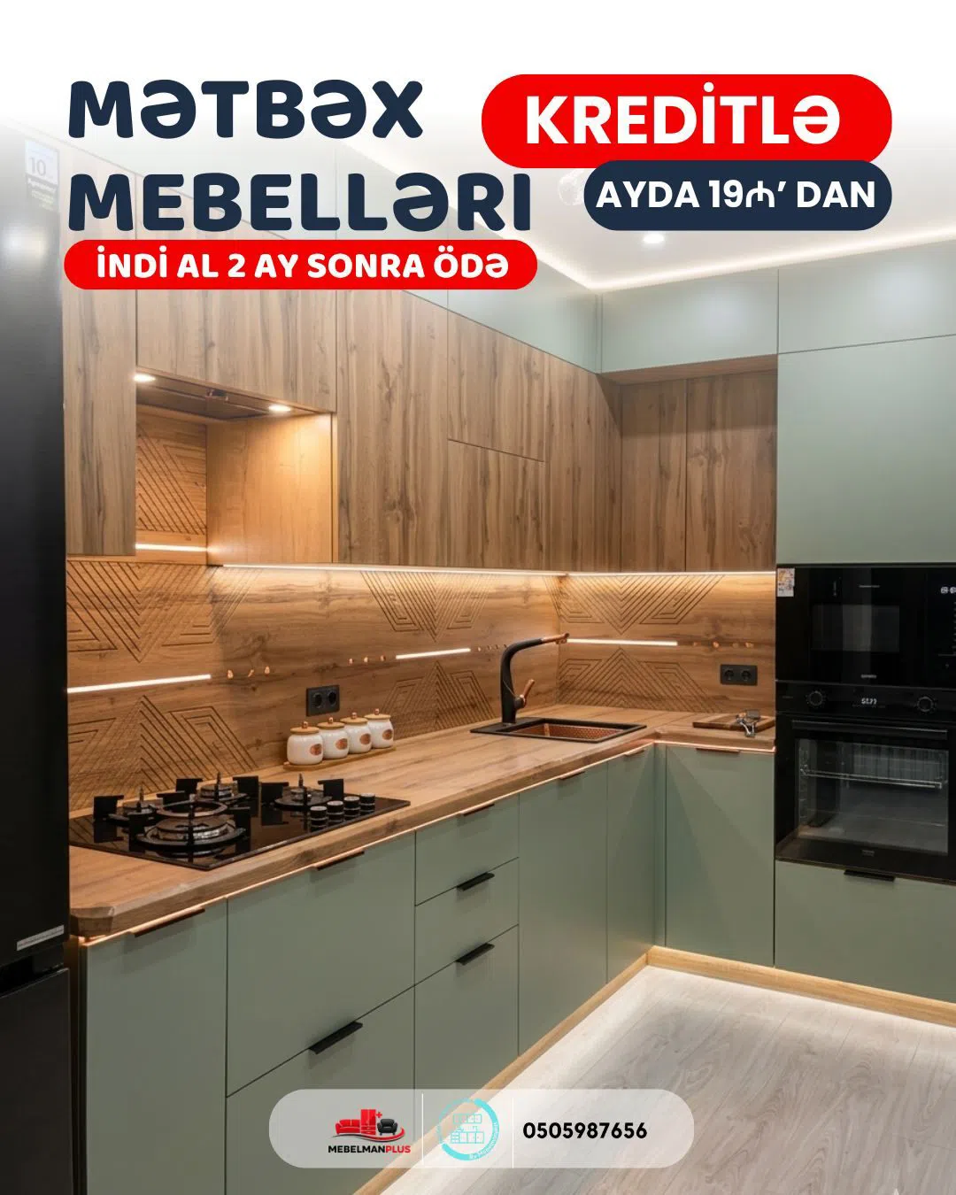 Mətbəx mebel dəsti Qarışıq rəng