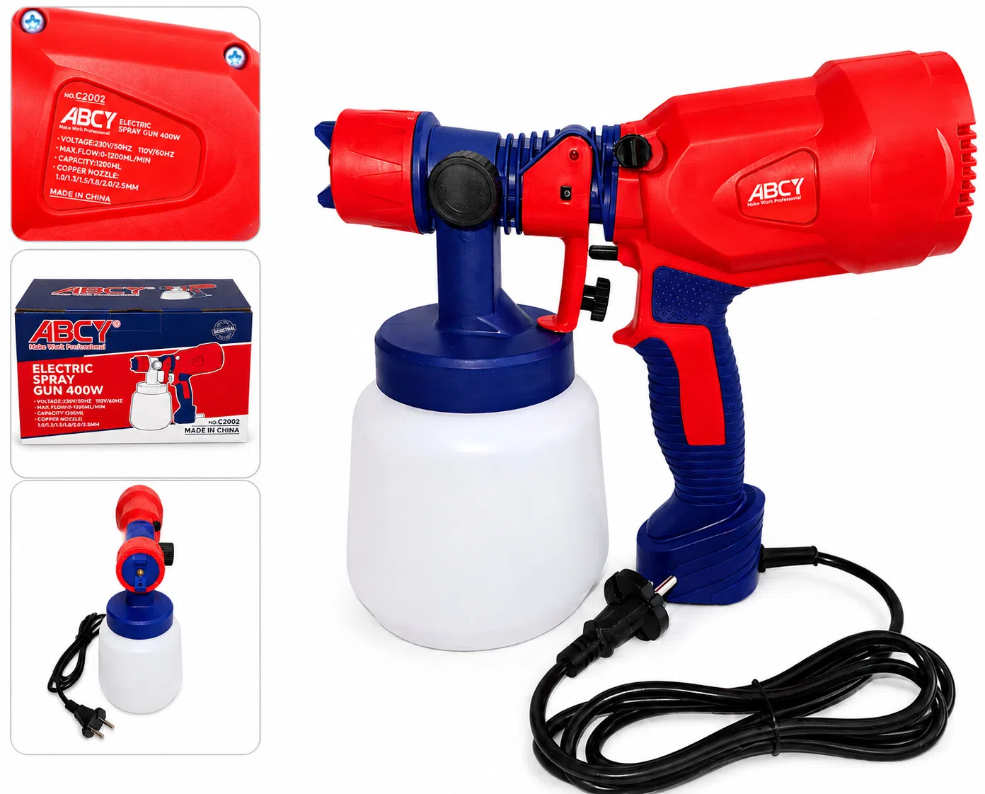 ABCY C2002 Elektrikli Boya Tapançası, 1.2 L — şəkil 1