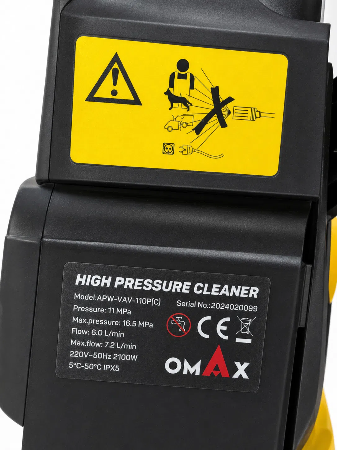 Omax APW-VAV-110P(C) Yüksək Təzyiqli Yuyucu, 2100 Vt — şəkil 2