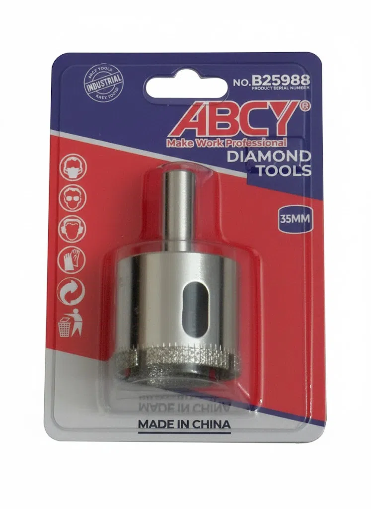 ABCY B25988 Mərmər üçün Koronka Burğulama Başlığı, 35 mm