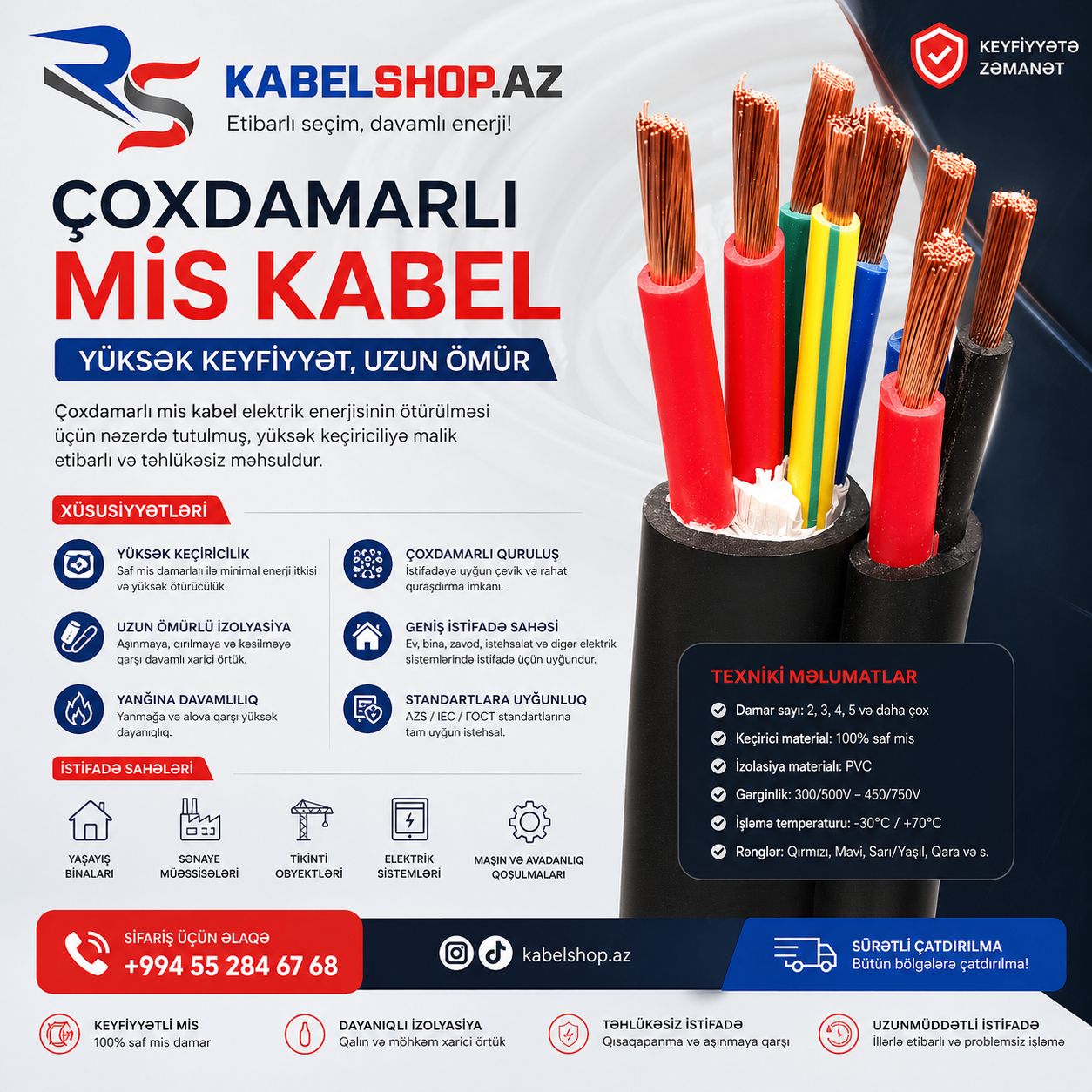 Çoxdamarlı Mis Kabel — şəkil 1