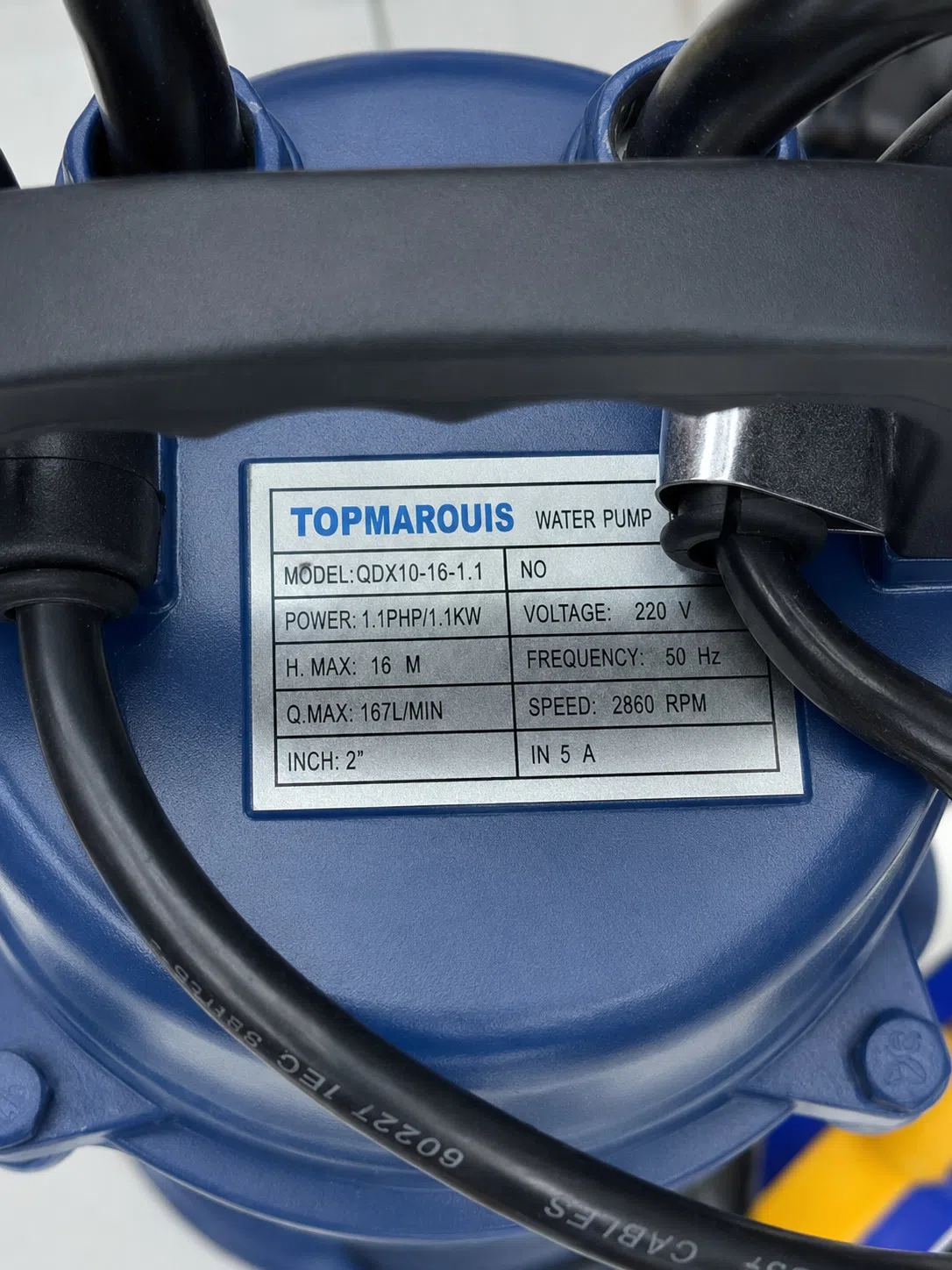 Topmarouis QDX10-16-1.1 Drenaj Su Nasosu, 1100W — şəkil 2