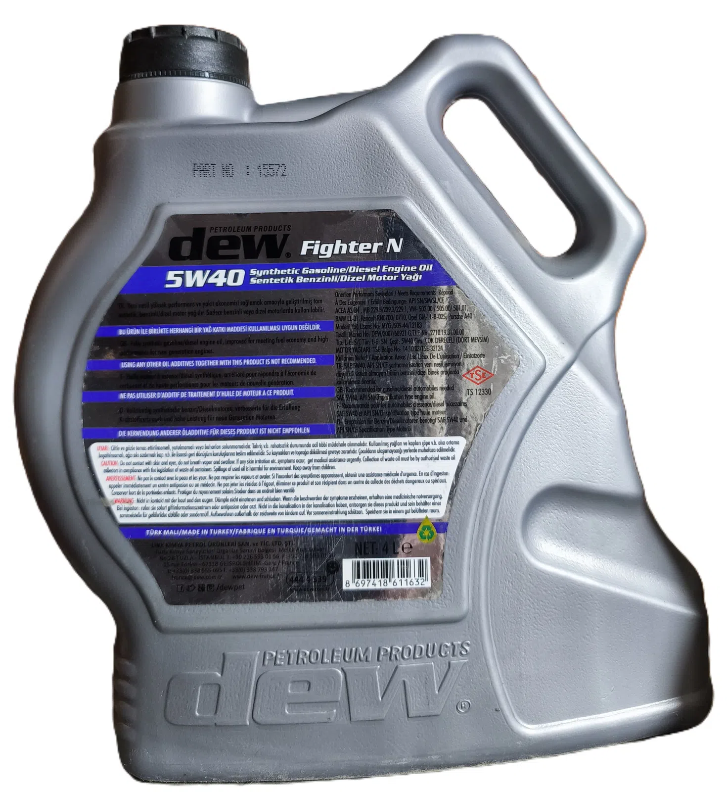Dew Fighter N 5W40 API SN/CF 4L Motor Yağı — şəkil 1