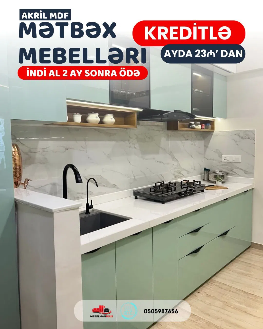 Mətbəx mebel dəsti Qarışıq rəng — şəkil 14