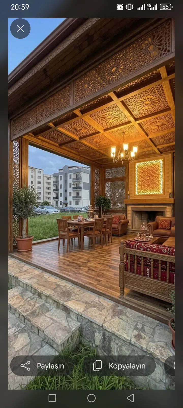 Gözəl dizaynlı taxta bisetka və çardaq - Tenderyard
