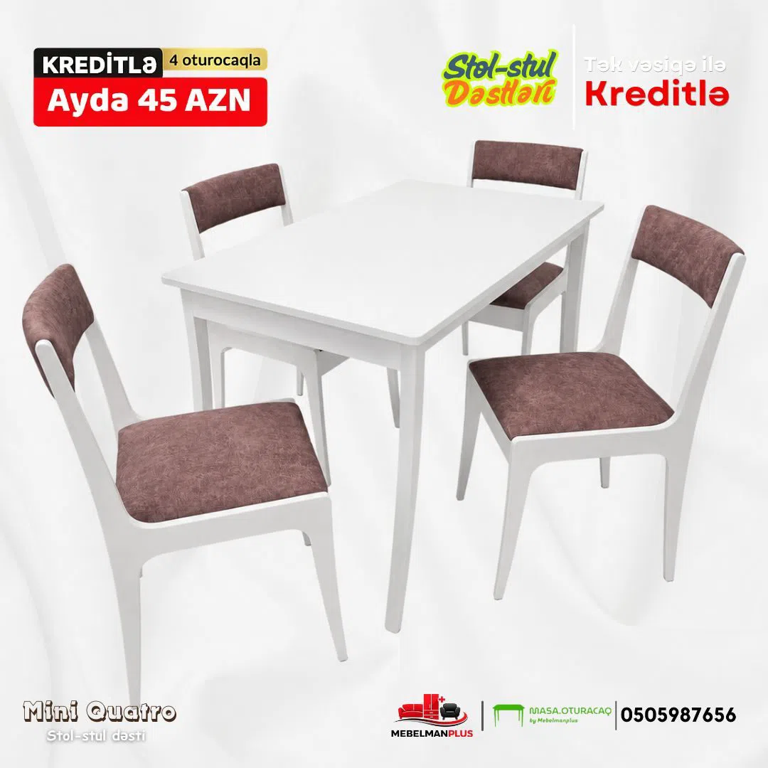 Masa-stul dəsti, Ağ rəng — şəkil 9