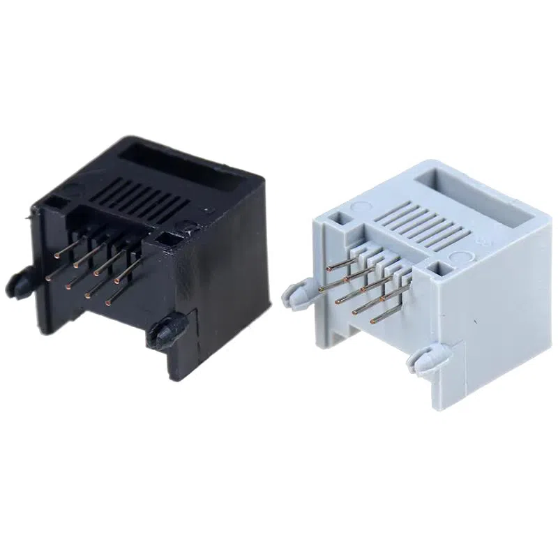 RJ45 8P8C Computer Internet Network PCB Connector Black/Gray — şəkil 6