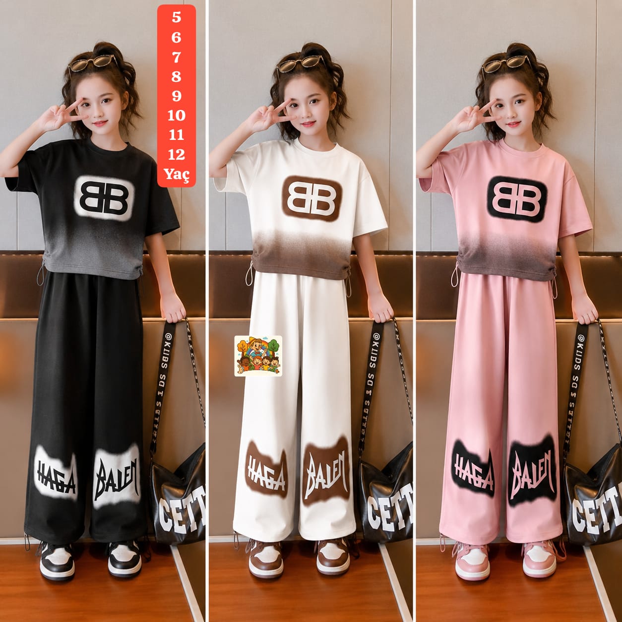 Stylish summer clothing set for girls - Tenderyard