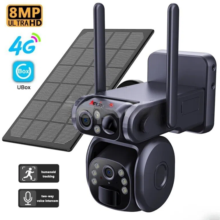 Multivision 4G Solar PTZ 360° Kamera, 12MP 4K