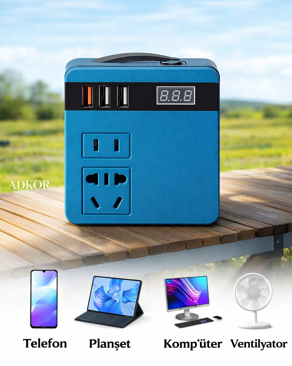 Smart Universal Şəbəkə Enerji Adapteri 120W — şəkil 4