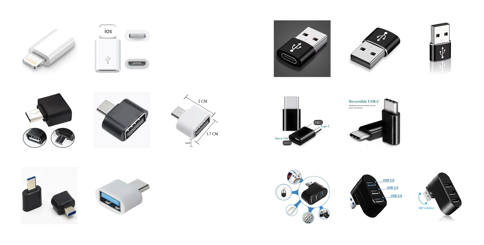 USB, Type-C və Micro USB OTG Adapterlər