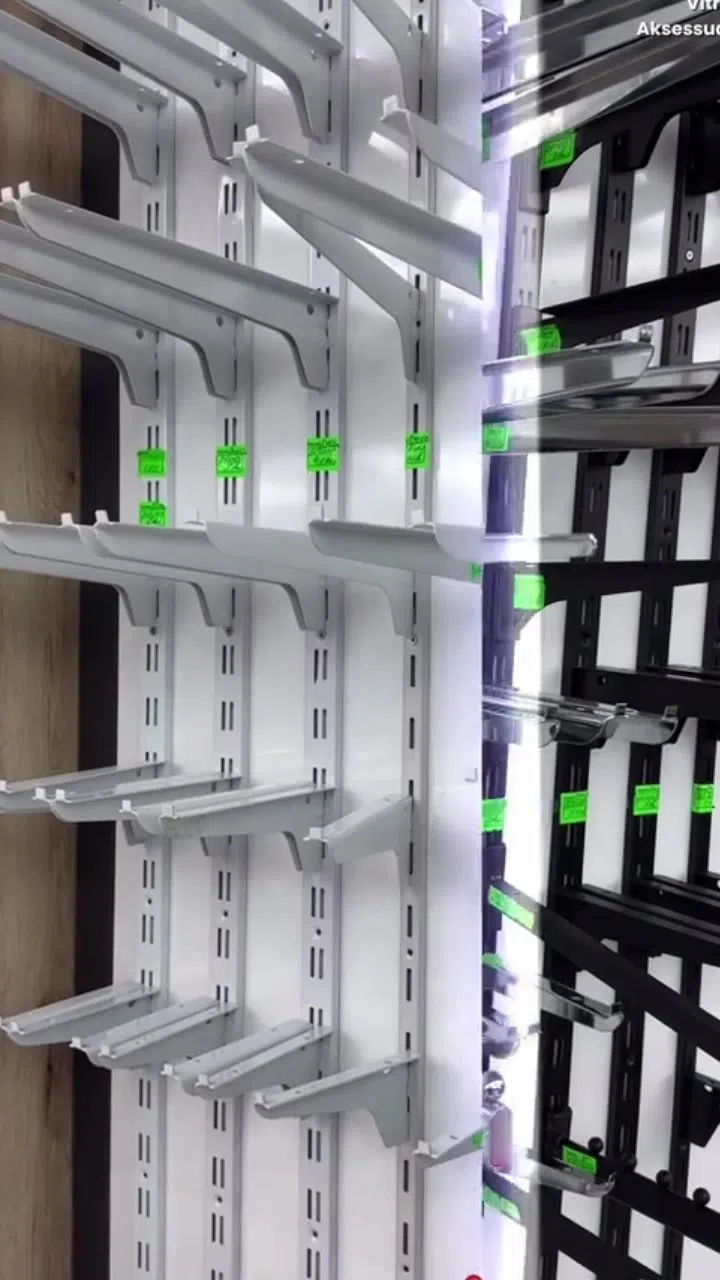 Mağaza üçün vitrin profilləri və rəf sistemləri — şəkil 17