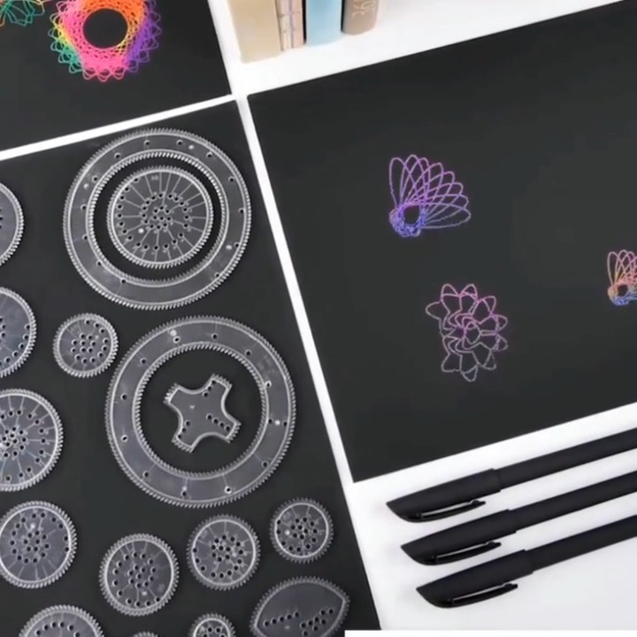 Traditional spirograph, Light purple color - Tenderyard