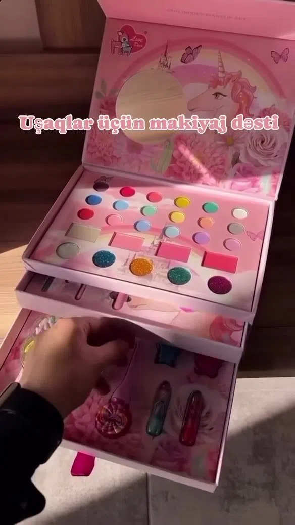 Uşaqlar üçün kosmetik oyuncaq makiyaj dəsti — şəkil 8