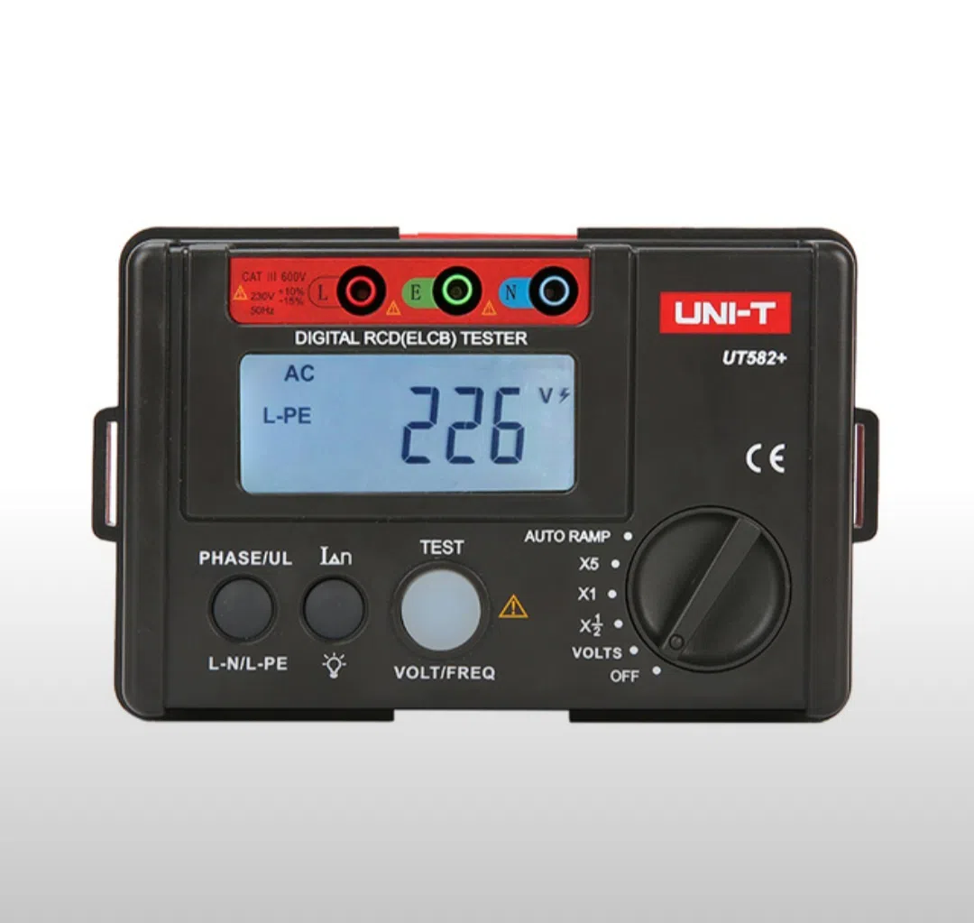 UNI-T UT582+ Rəqəmsal RCD/ELCB Test Cihazı — şəkil 3