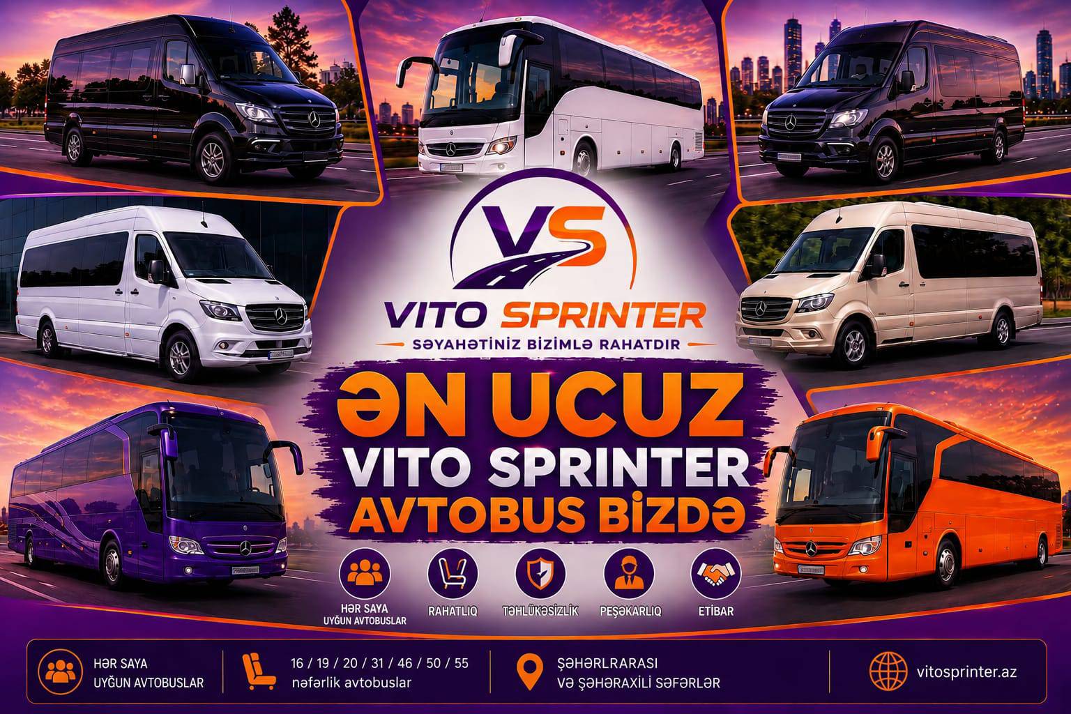 Vito, Sprinter və böyük avtobus sifarişi - Tenderyard