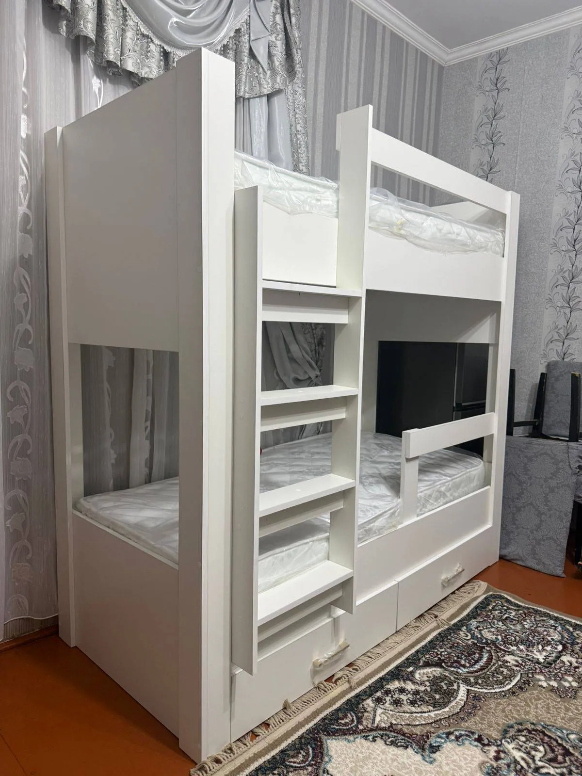 İkimərtəbəli çarpayı uşaq üçün, Bej rəng — şəkil 2