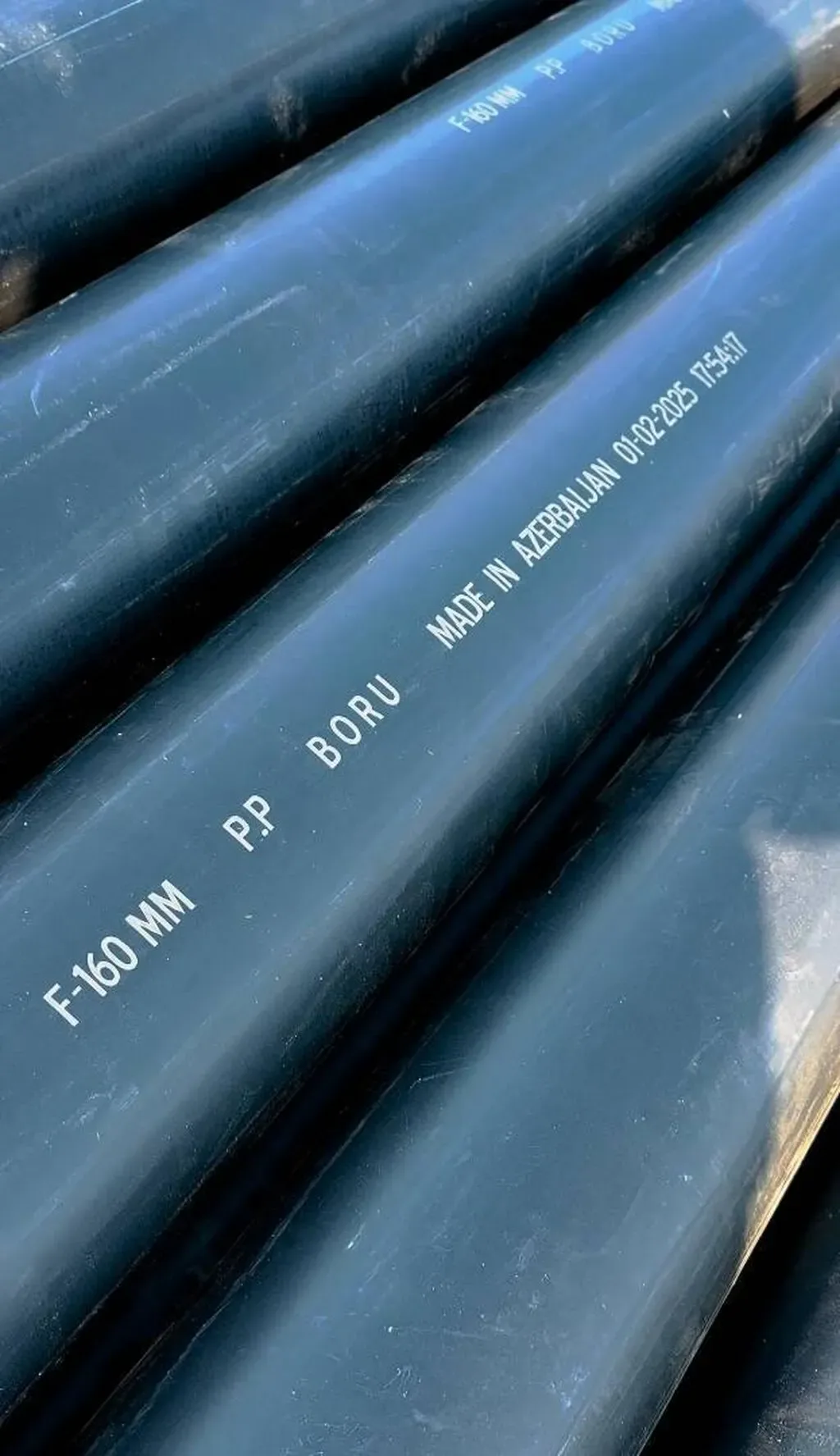 Kanalizasiya borusu, Qofrasız, Plastik, 1000 mm