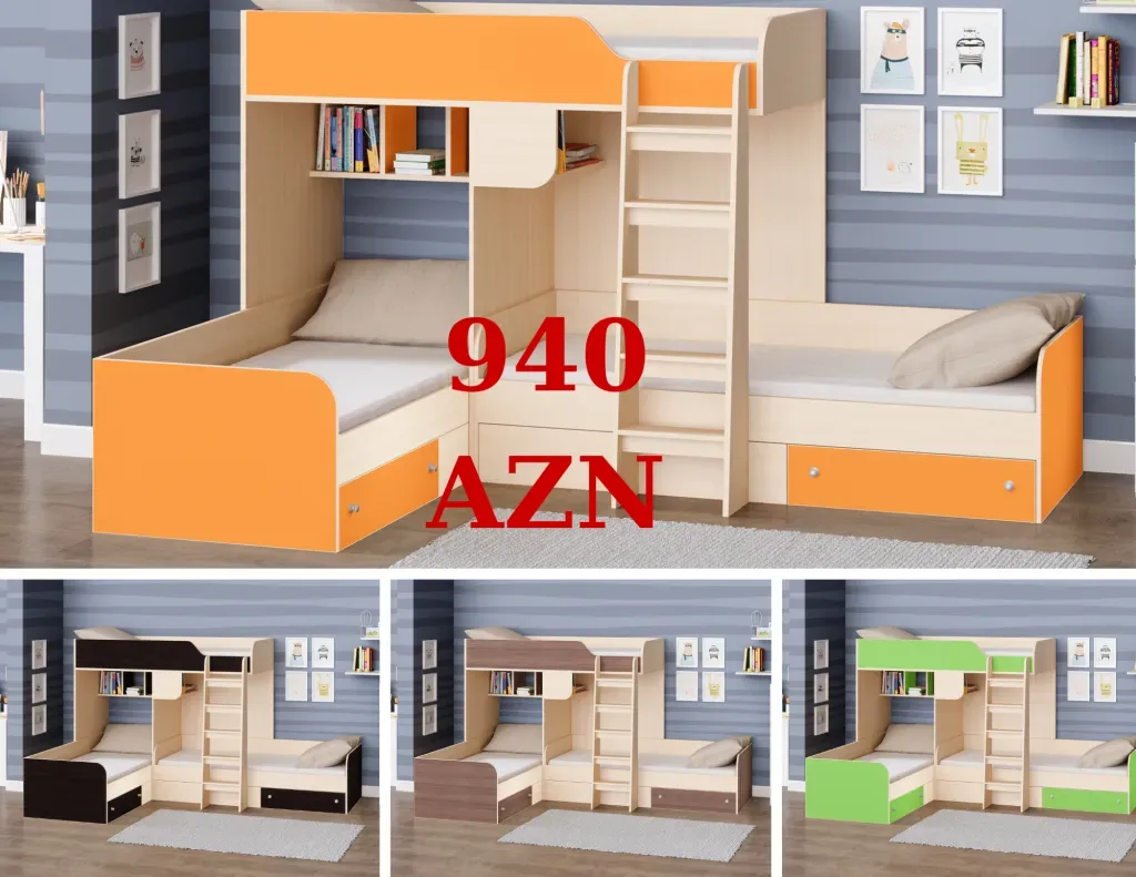 Bunk bed for children, Mixed color - Tenderyard