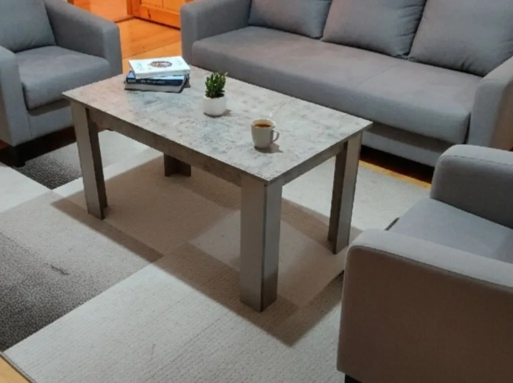 Coffee table Gray, Simple - Tenderyard