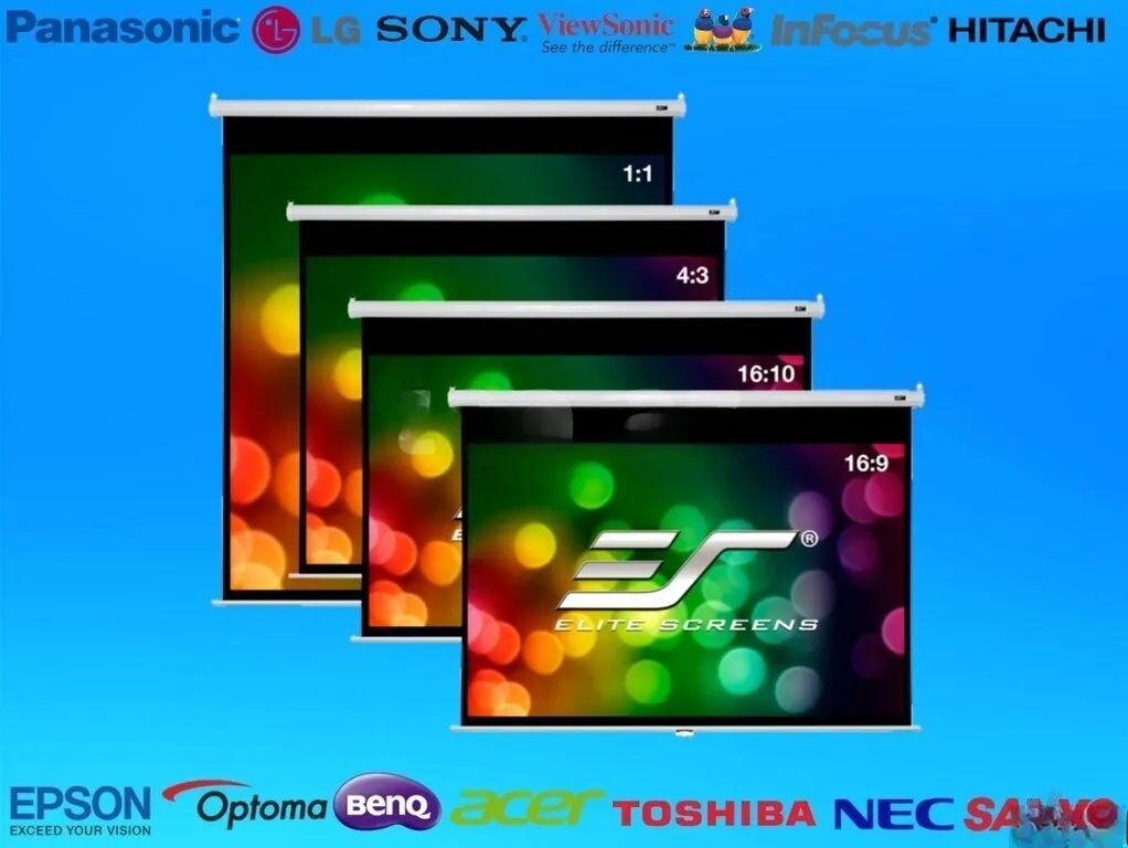 Proyektor ekranları - müxtəlif ölçülər