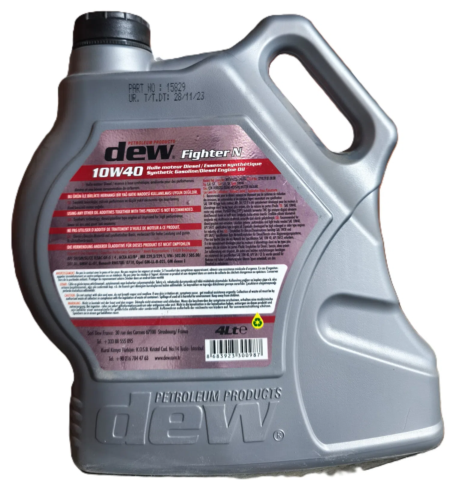 Dew Fighter N 10W40 API SN 4L Motor Yağı — şəkil 1