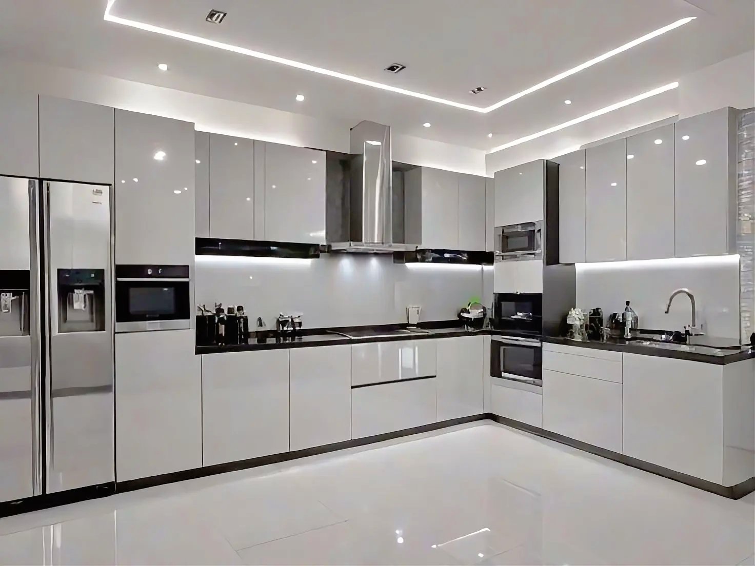 Kitchen furniture set White color - Tenderyard