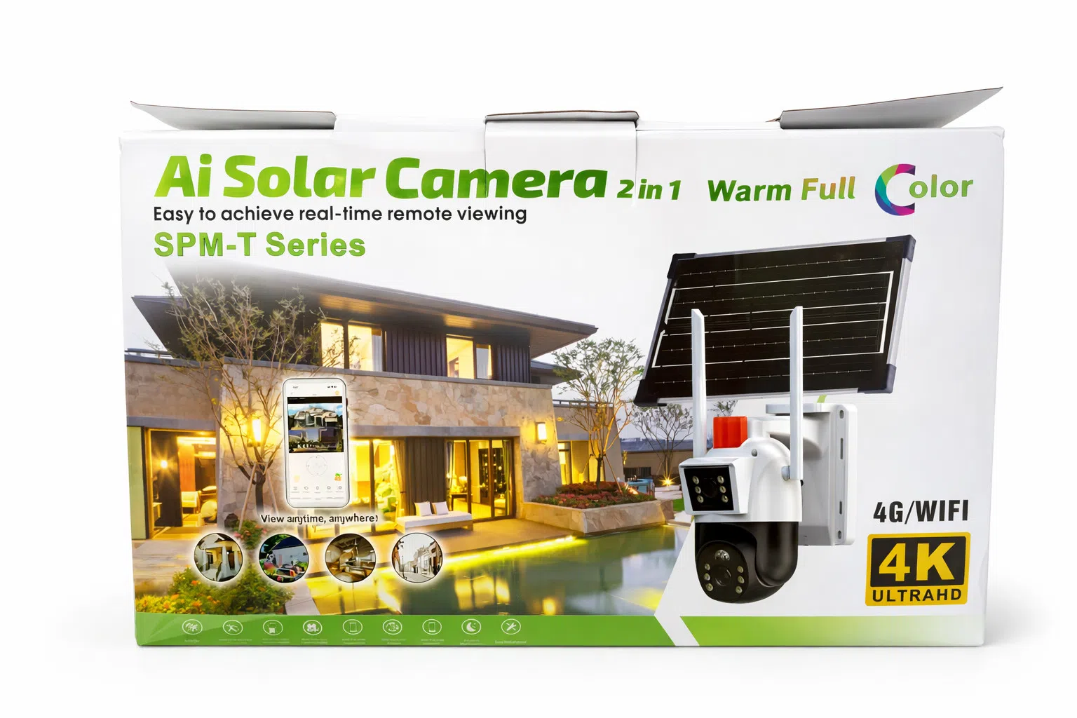 AI Solar 2in1 IP Təhlükəsizlik Kamerası — şəkil 1