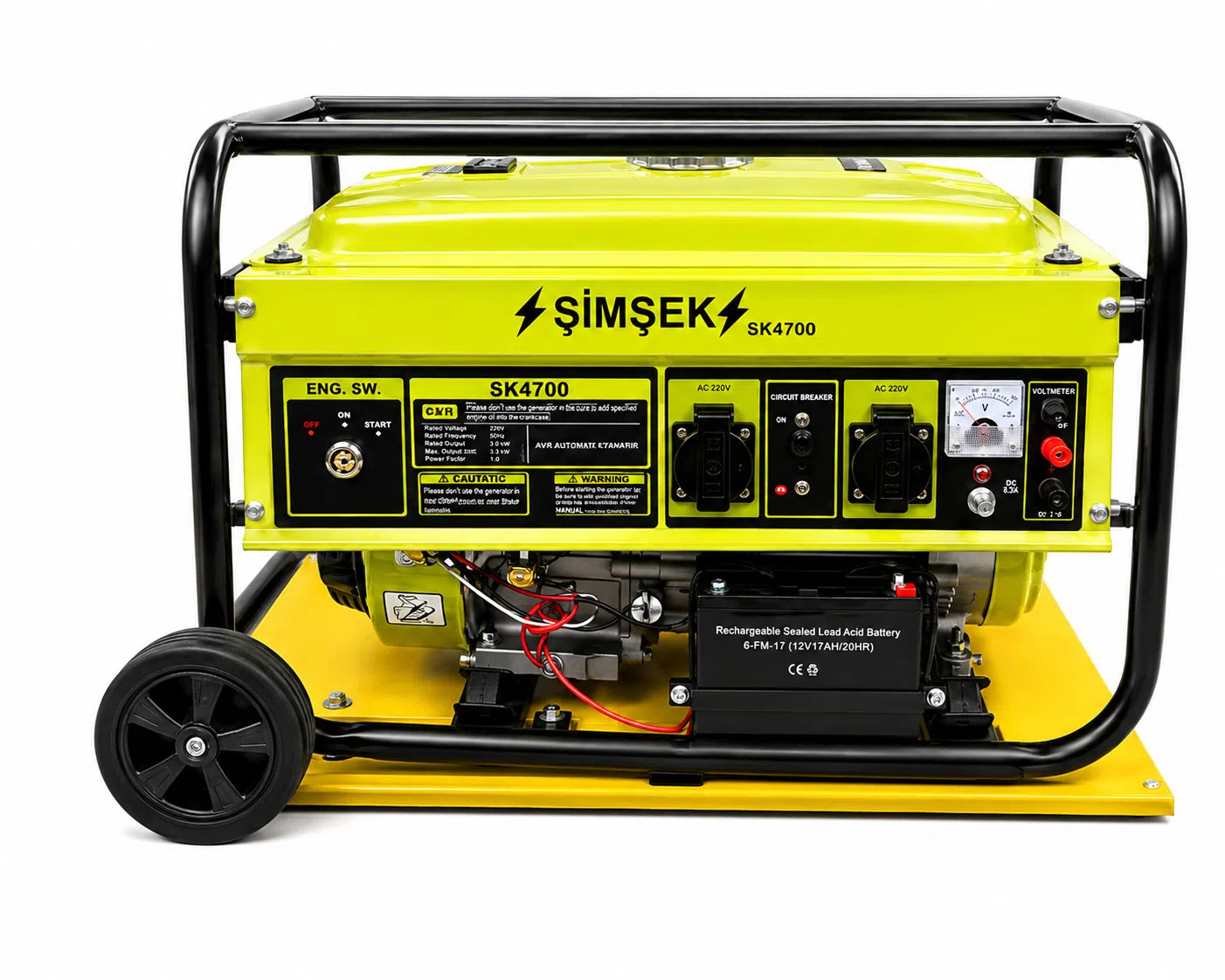 Şimşek SK4700 Benzin Generatoru, 3.3 kVt, 220 V