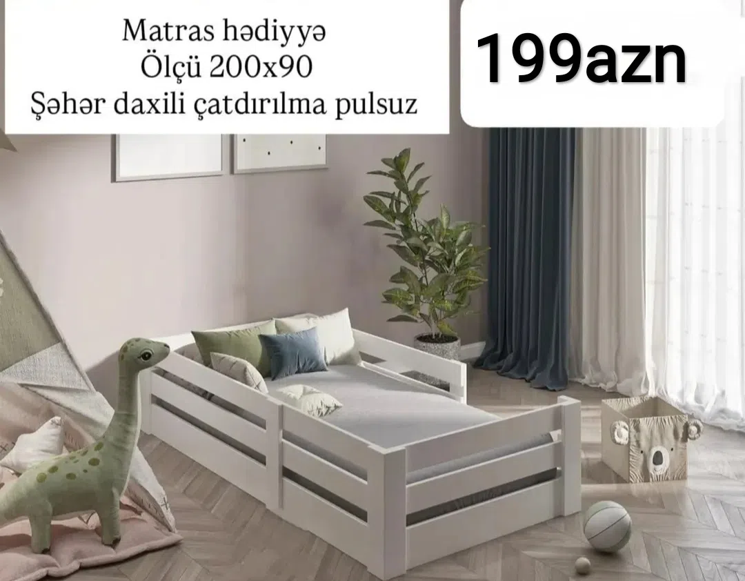 Single bed for children, Mixed color - Tenderyard