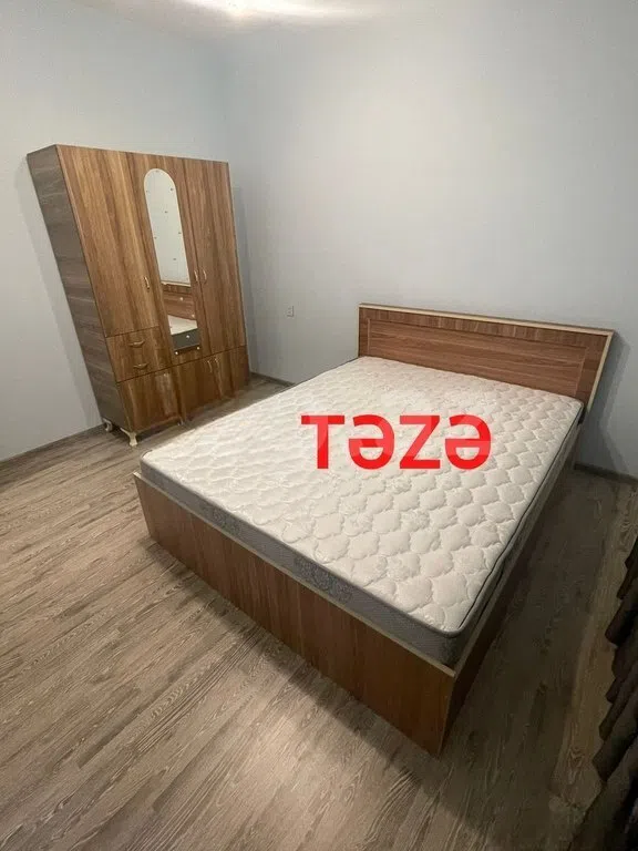 Laminate material bedroom set, Brown color - Tenderyard
