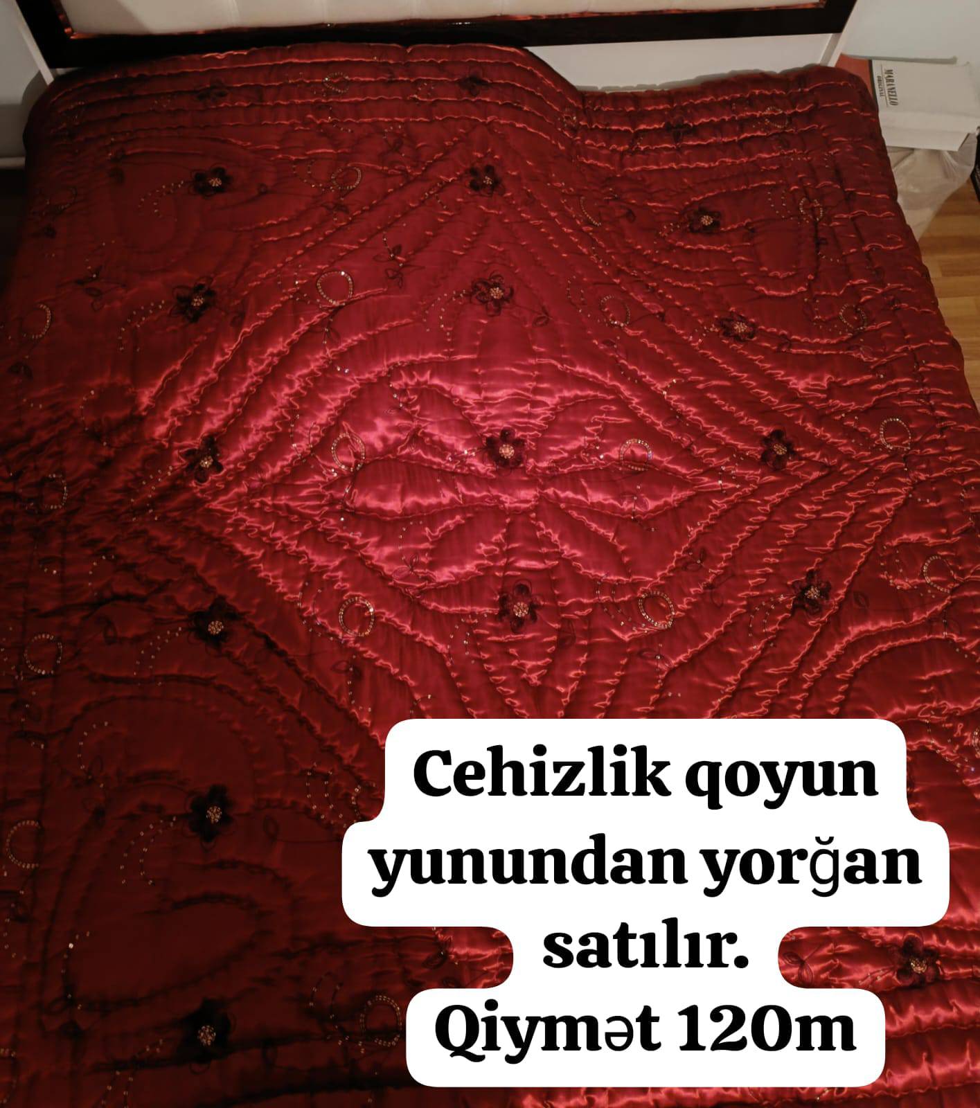 Qoyun yunundan sırıqlı yorğan - Tenderyard