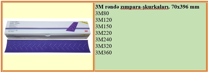 3M rəndə zımpara-şkurkaları