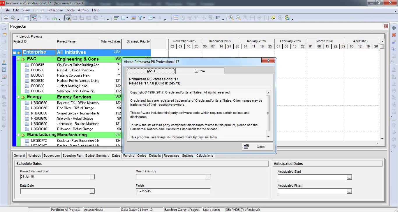 "Primavera P6 Professional" proqramı — şəkil 6