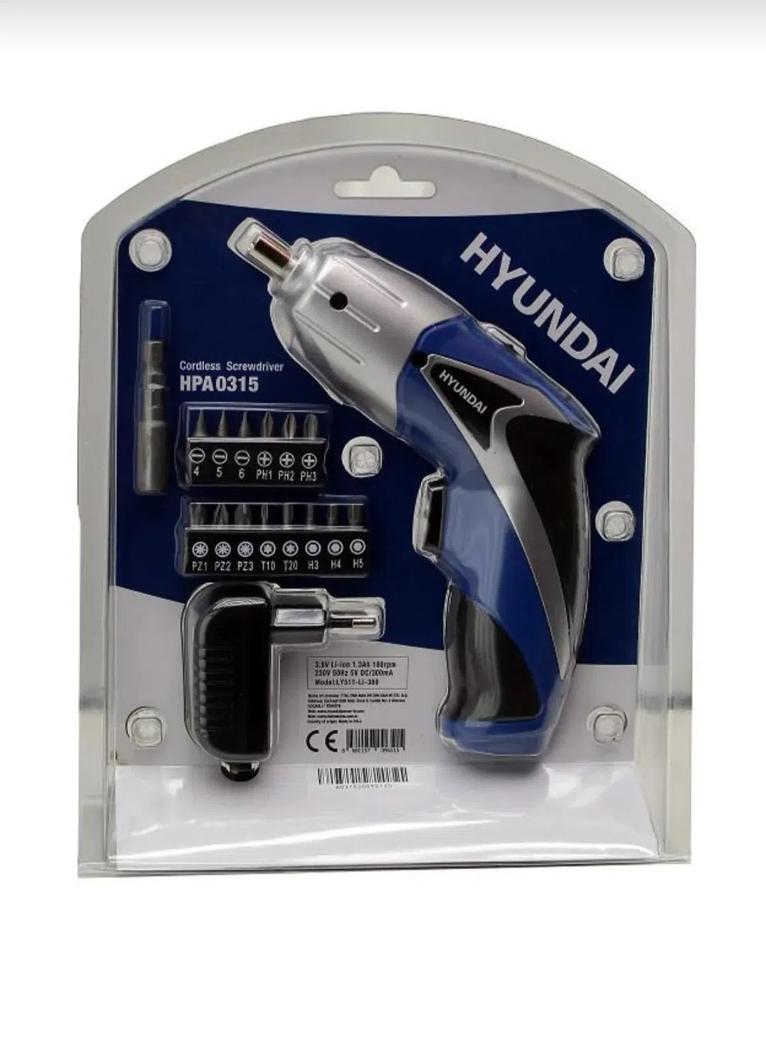 Hyundai HPA0315 Lithium-ion Cordless Screwdriver