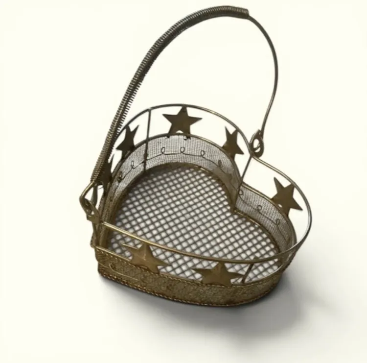 Ürək Formasında Metal Dekorativ Səbət — şəkil 6