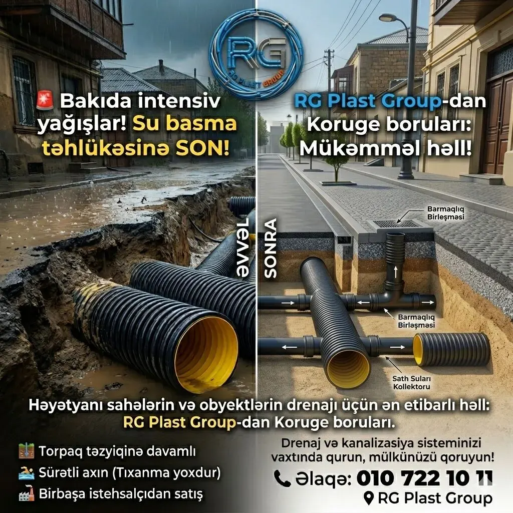RG Plast Group Koruge Drenaj Boruları