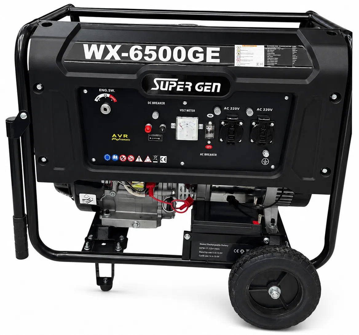 Super Gen WX-6500GE Benzin Generatoru 6.5 kVt — şəkil 1