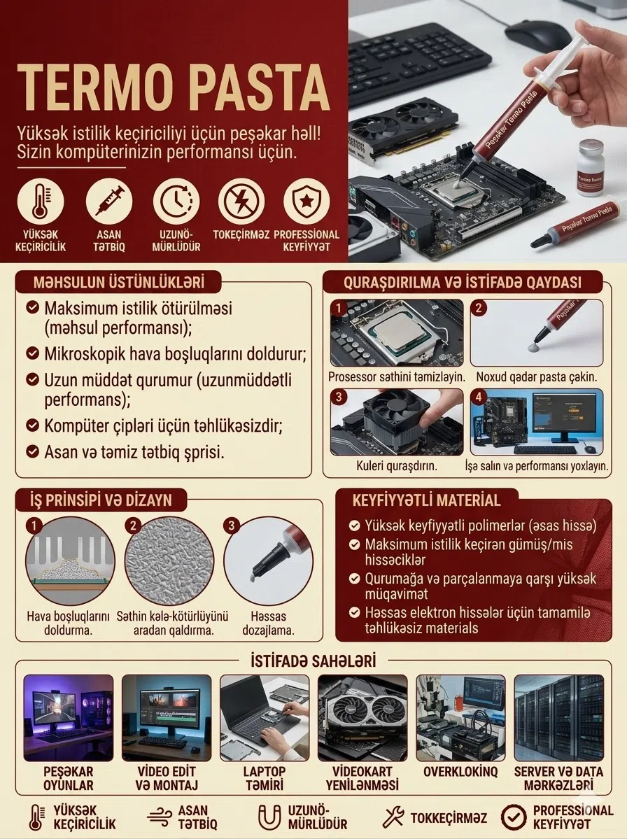 Termopasta prosessor və videokart üçün — şəkil 2