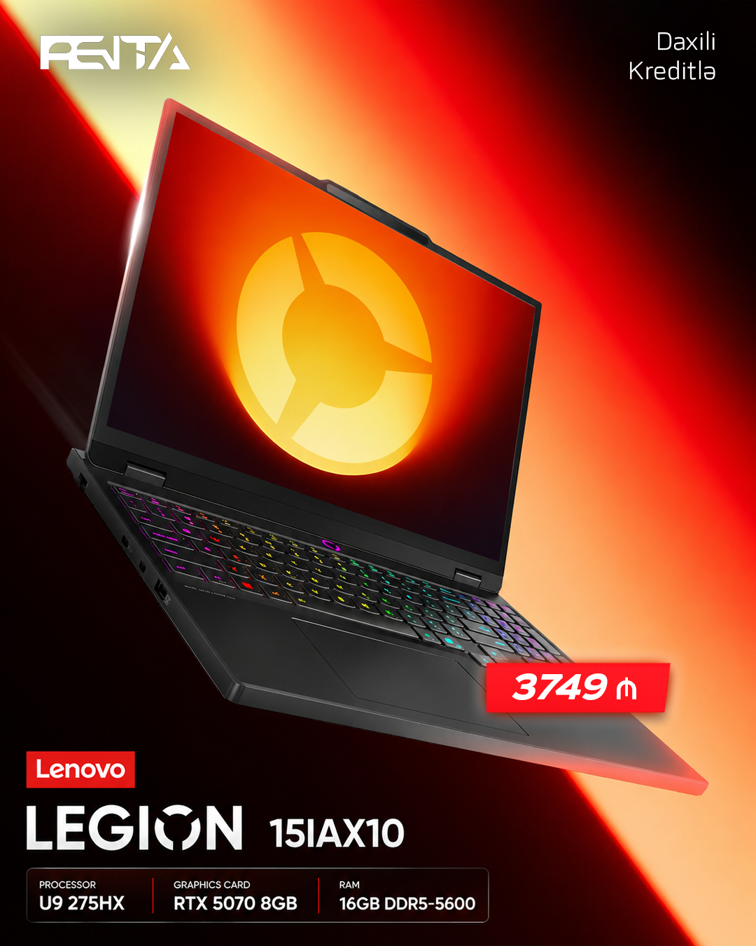 Lenovo markalı notbuk, Qara rəng - Tenderyard
