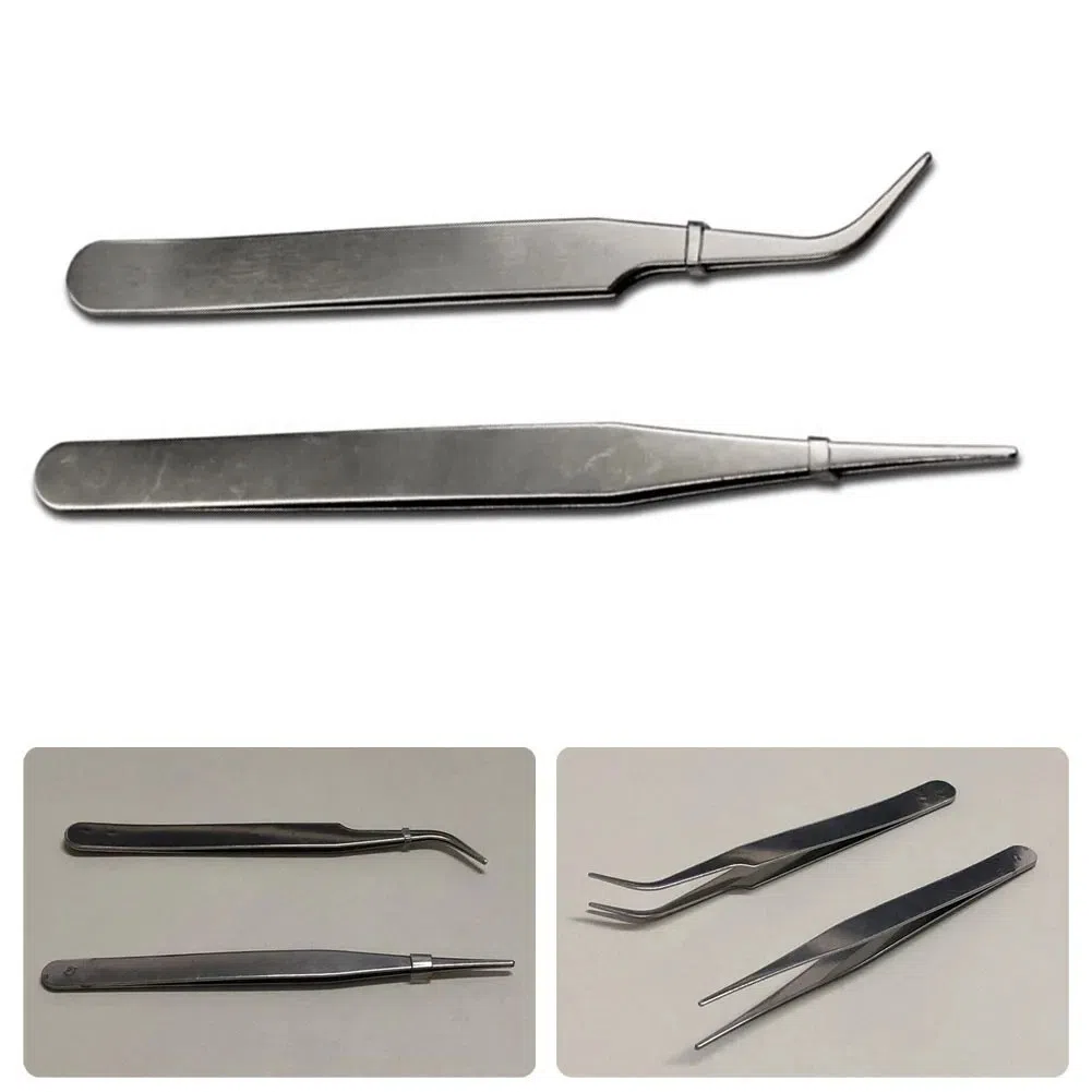 Antistatic stainless steel tweezers - Tenderyard